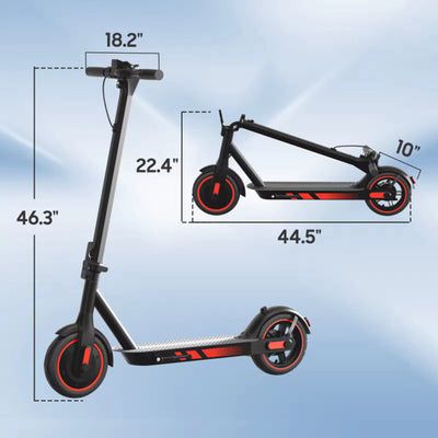 500W monopattino elettrico rosso ook-tek velocita 40km/h autonomia 50km