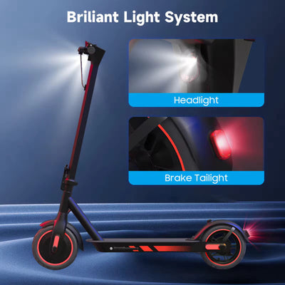 500W monopattino elettrico rosso ook-tek velocita 40km/h autonomia 50km