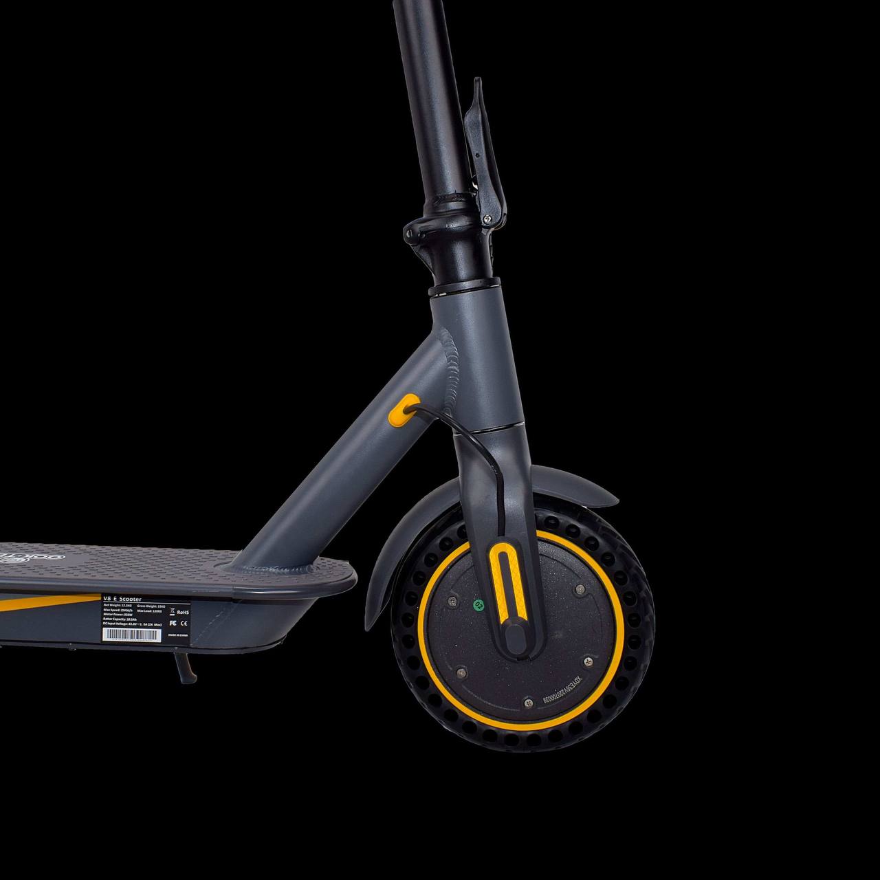 350W monopattino elettrico giallo ook-tek velocita 30km/h autonomia 35km