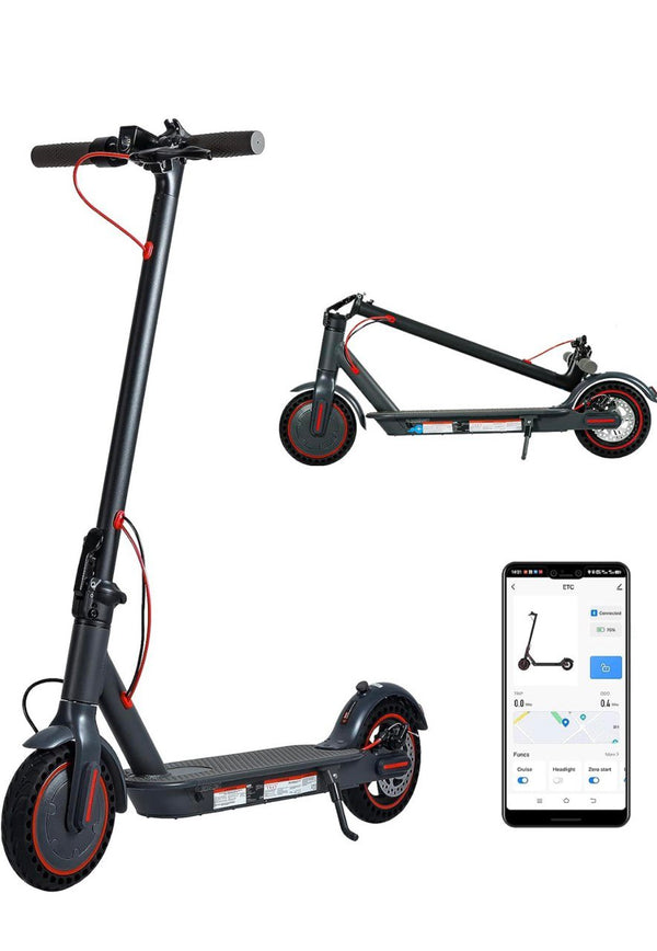 350W monopattino elettrico rosso velocita 30km/h autonomia 35km